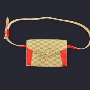 Michael Kors Beige and Red belt Bag